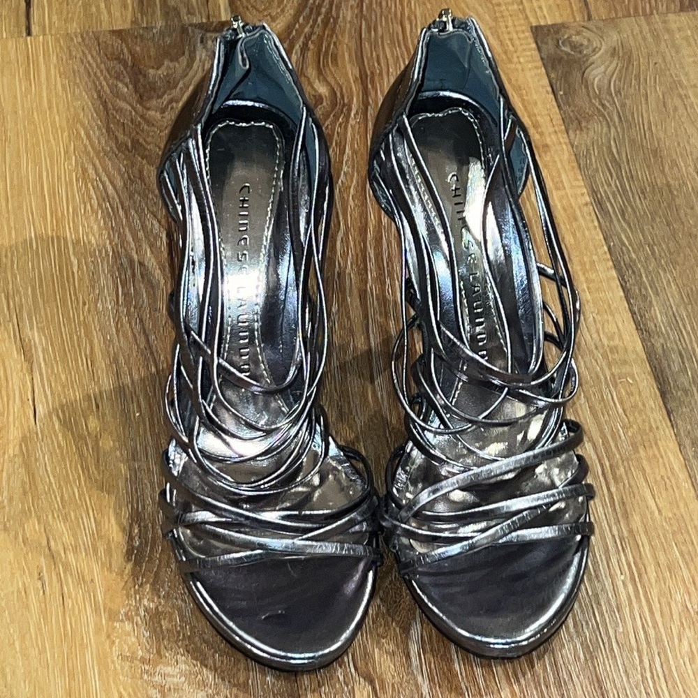 Chinese Laundry Womens Stilettos With Metallic Zipper (Size 6M) - Picture 4 of 12